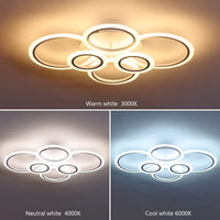 LED осветително тяло 4+2 CIRCLE MAXI Бяло Еквивалент 600W Дистанционно