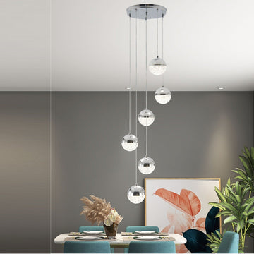 LED осветително тяло 74W Grapes Silver с дистанционно, еквивалент 450W