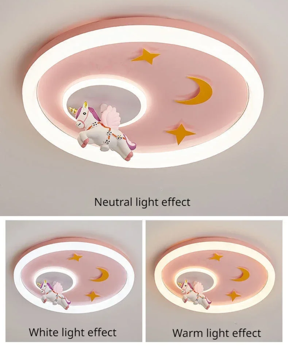 Lustra Led 76W Pink Pony Echivalent 400W Telecomanda Lighting Fixtures