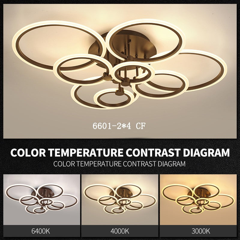 LED осветително тяло 228W 4+4 CIRCLE GIGANT Design Brown с дистанционно