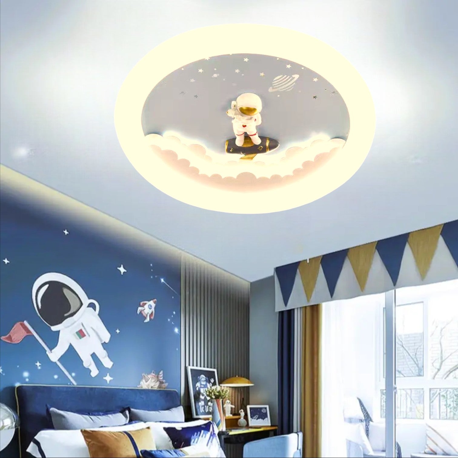 LED осветително тяло 80W Roket Astronaut Еквивалент 400W Дистанционно управление