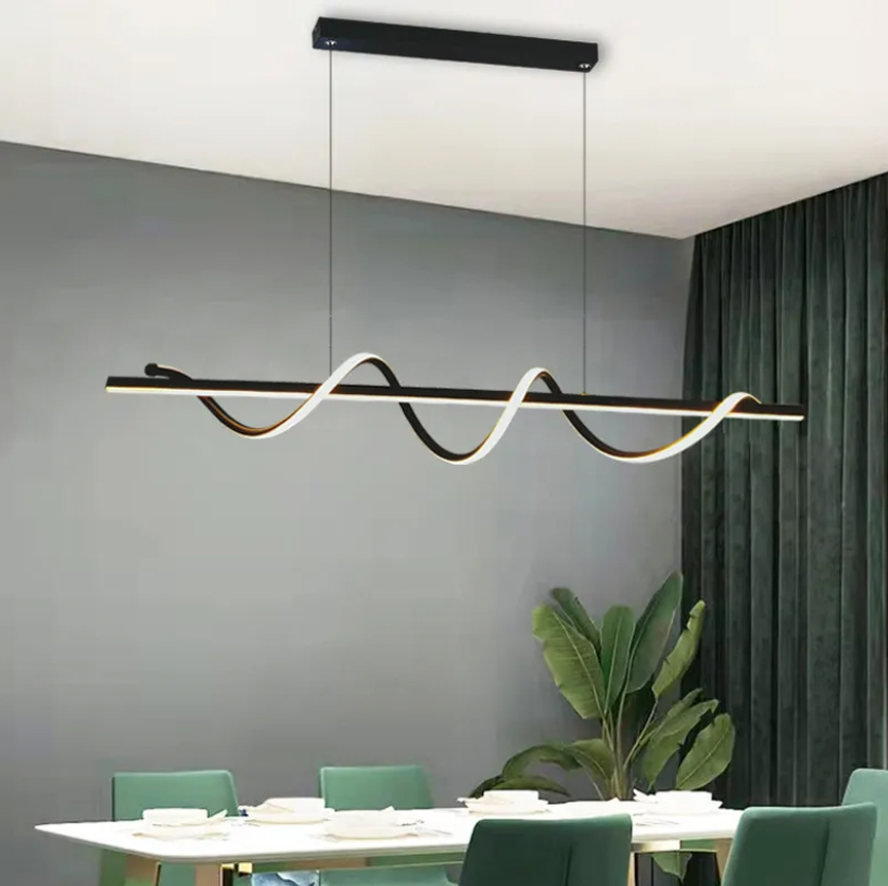 LED осветително тяло 80W висящо Serpent Black еквивалент 400W