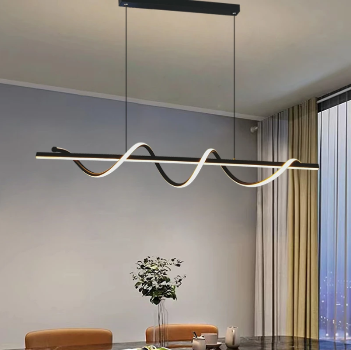 LED осветително тяло 80W висящо Serpent Black еквивалент 400W