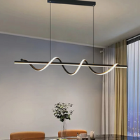 LED осветително тяло 80W висящо Serpent Black еквивалент 400W