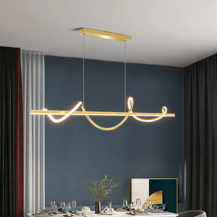 LED осветително тяло 80W висящо Serpent Gold еквивалент 400W