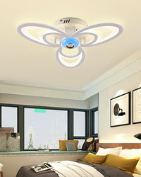 Lustra Led 84W 3 Petale Cu Telecomanda Si Boxa Mp3 Echivalent 300W Lighting Fixtures