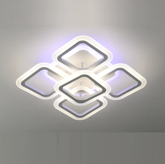 LED осветително тяло SQUARE 4+1 RGB ЕКВИВАЛЕНТ 400W 40cm Дистанционно