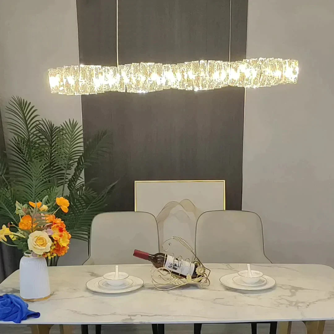 LED осветително тяло 38W Cristal WAVE сребристо с дистанционно