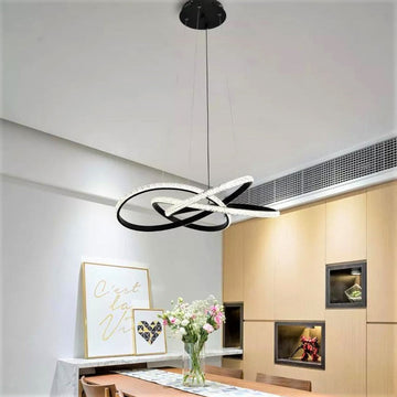 LED осветително тяло 86W Cristal Infinity Black 3 сегмента 3 функции