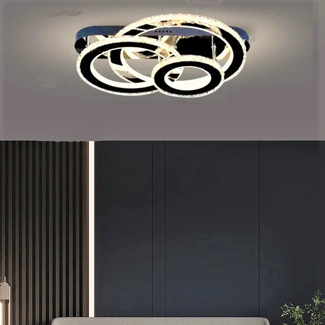 LED осветително тяло 120W Кристал 3 CIRCLE дизайн с дистанционно