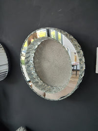 LED осветително тяло Сребристо Glamour Round CRISTAL с дистанционно