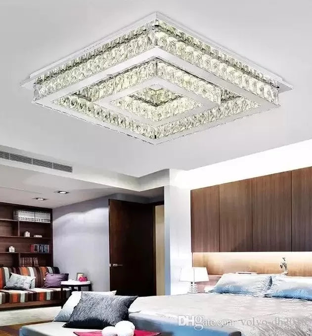LED осветително тяло TWO SQUARE кристал еквивалент 500W с дистанционно