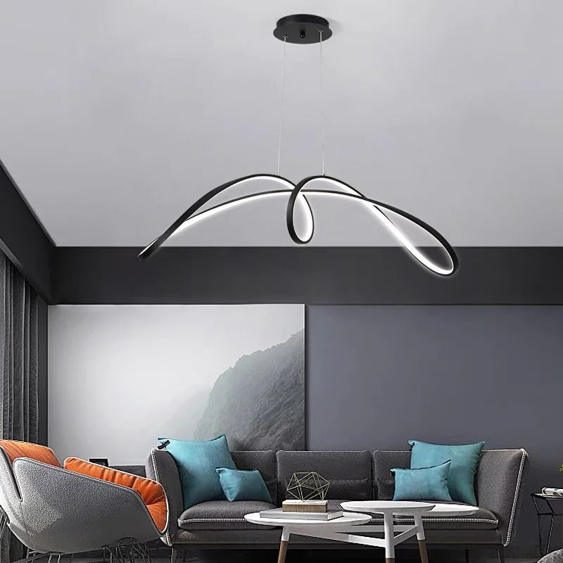 LED осветително тяло 108W висящо елипсовидно Black SMART