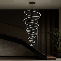 LED осветително тяло WONDERLAND Luxury Black 8 сегмента еквивалент 3000W