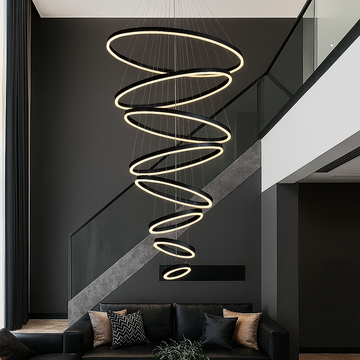 LED осветително тяло WONDERLAND Luxury Black 8 сегмента еквивалент 3000W
