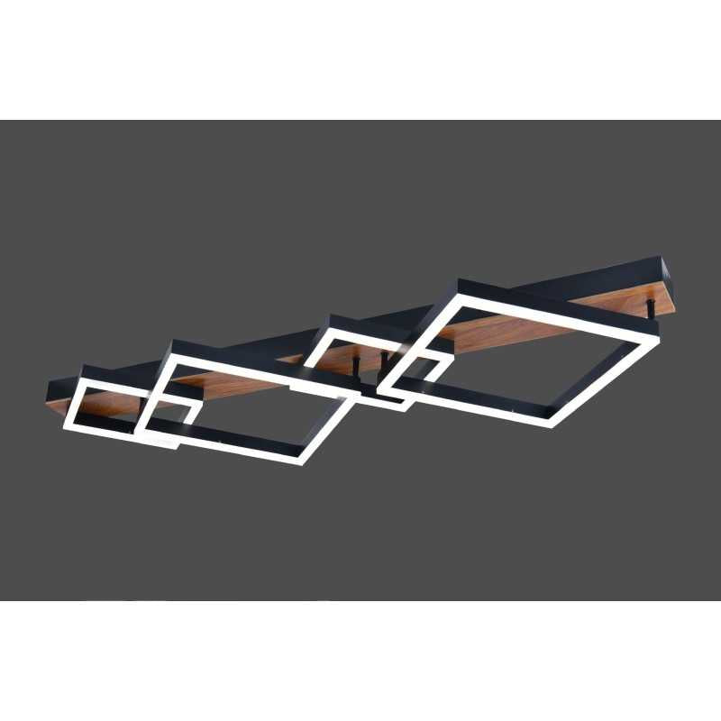 Lustra LED Suspendata Zenn Telecomanda Wifi 2.4G Black 3 Culori NEAGRA / SQUARE DESIGN Lighting Fixtures
