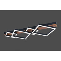 Lustra LED Suspendata Zenn Telecomanda Wifi 2.4G Black 3 Culori NEAGRA / SQUARE DESIGN Lighting Fixtures