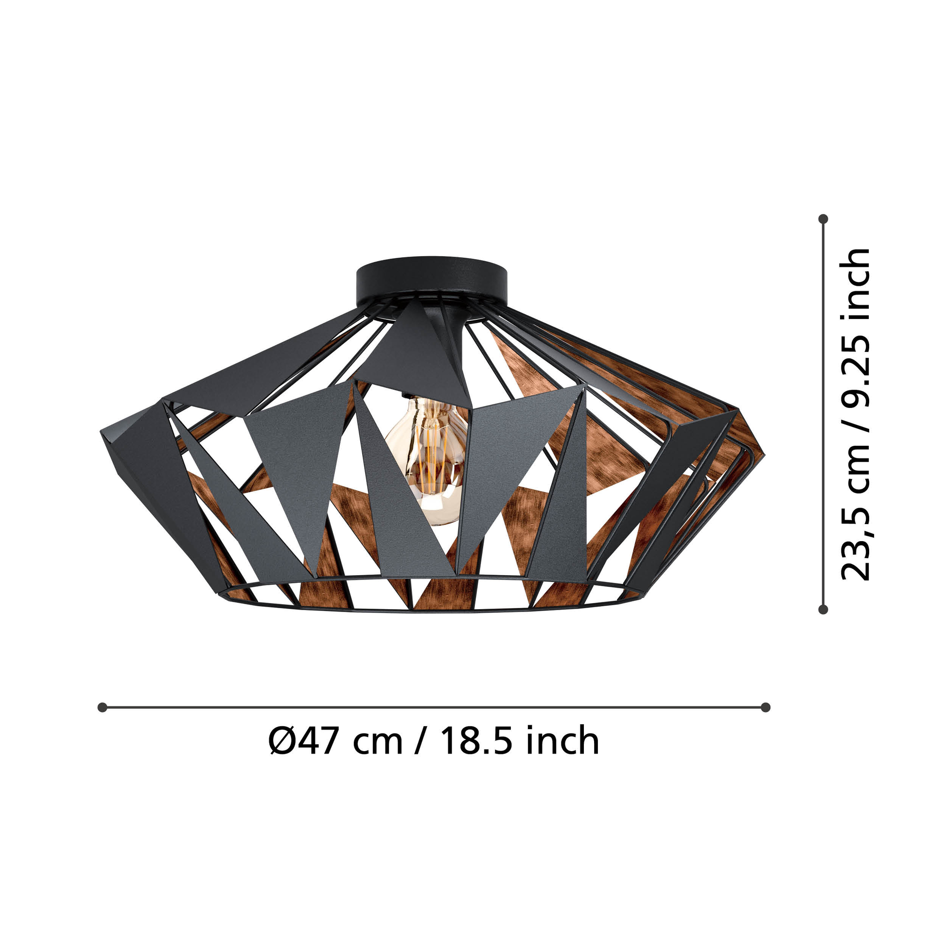 Осветително тяло CARLTON 6 Black 47CM Eglo