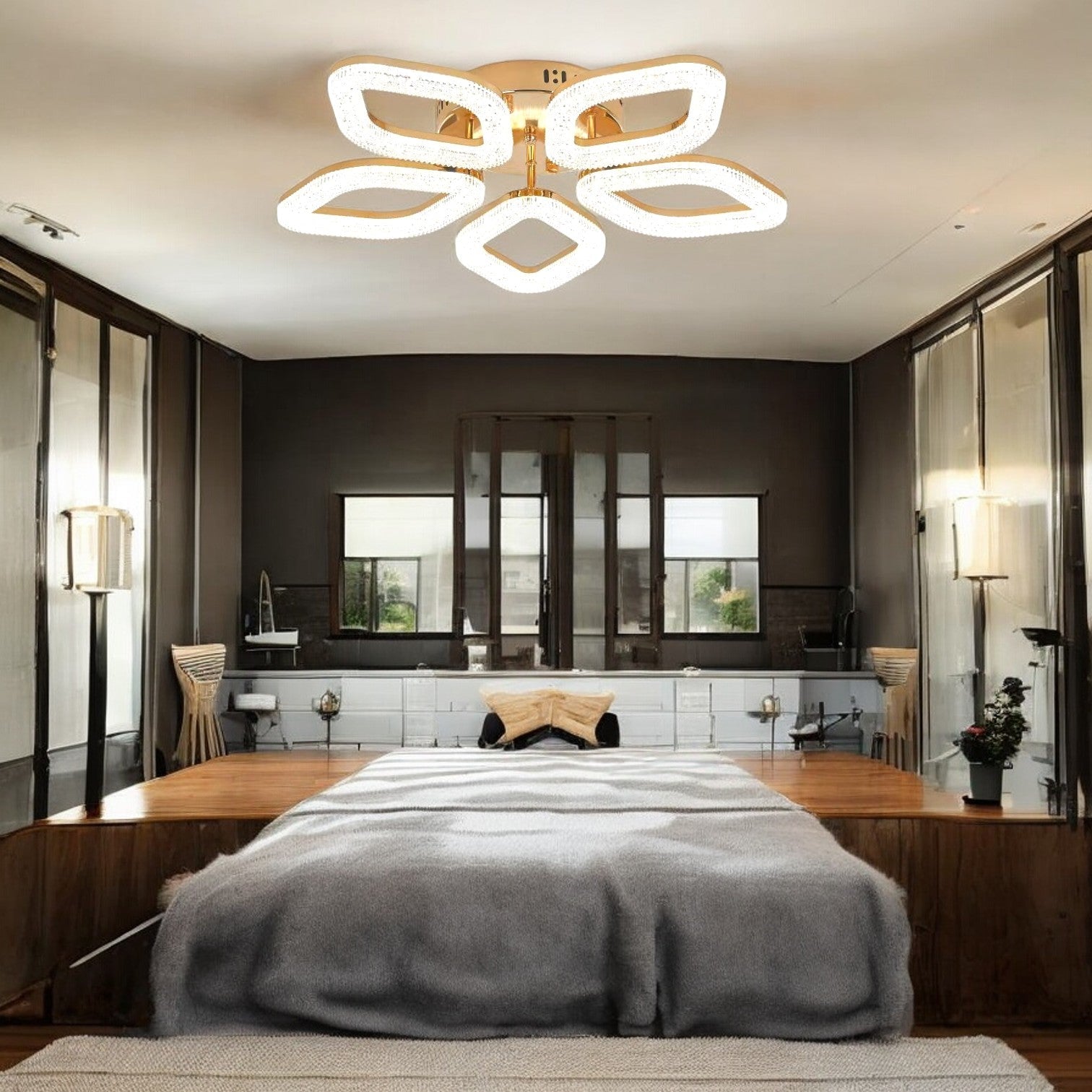 LED осветително тяло Golden 5 Diamonds еквивалент 400W с дистанционно
