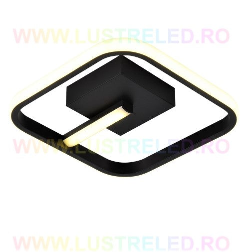 LED осветително тяло 36W VENUS SQUARE BLACK Еквивалент 150W