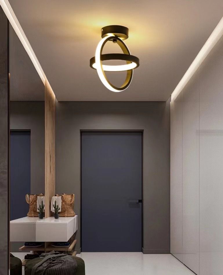 LED осветително тяло INFINITY RINGS Black Еквивалент 200W