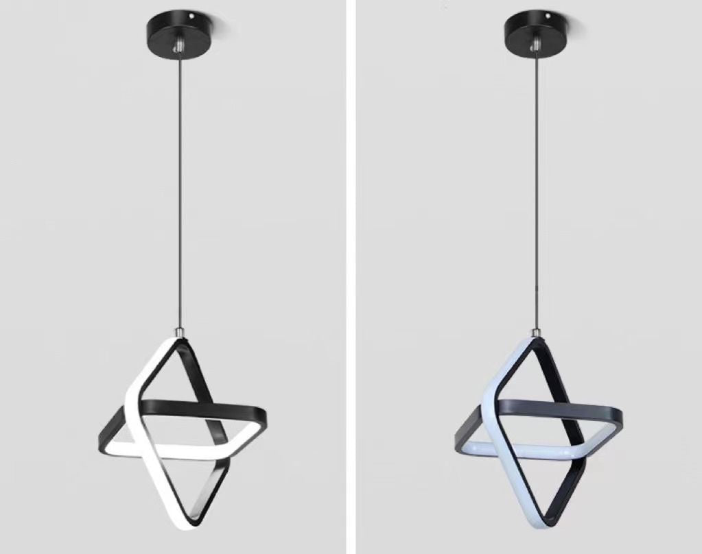 LED пендел INFINITY SQUARE Black, еквивалент 200W