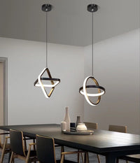 LED пендел INFINITY SQUARE Black, еквивалент 200W