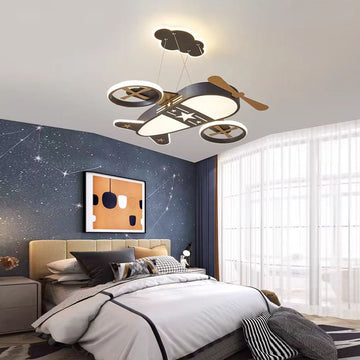LED осветително тяло тип пендел 96W Kids Air Force еквивалент 400W с дистанционно