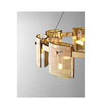 LED осветително тяло тип пендел Faye Round Gold, еквивалент 300W