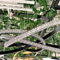 LED осветително тяло 86W Cristal Infinity Black 3 сегмента 3 функции