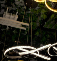 LED осветително тяло 86W Cristal Infinity Black 3 сегмента 3 функции