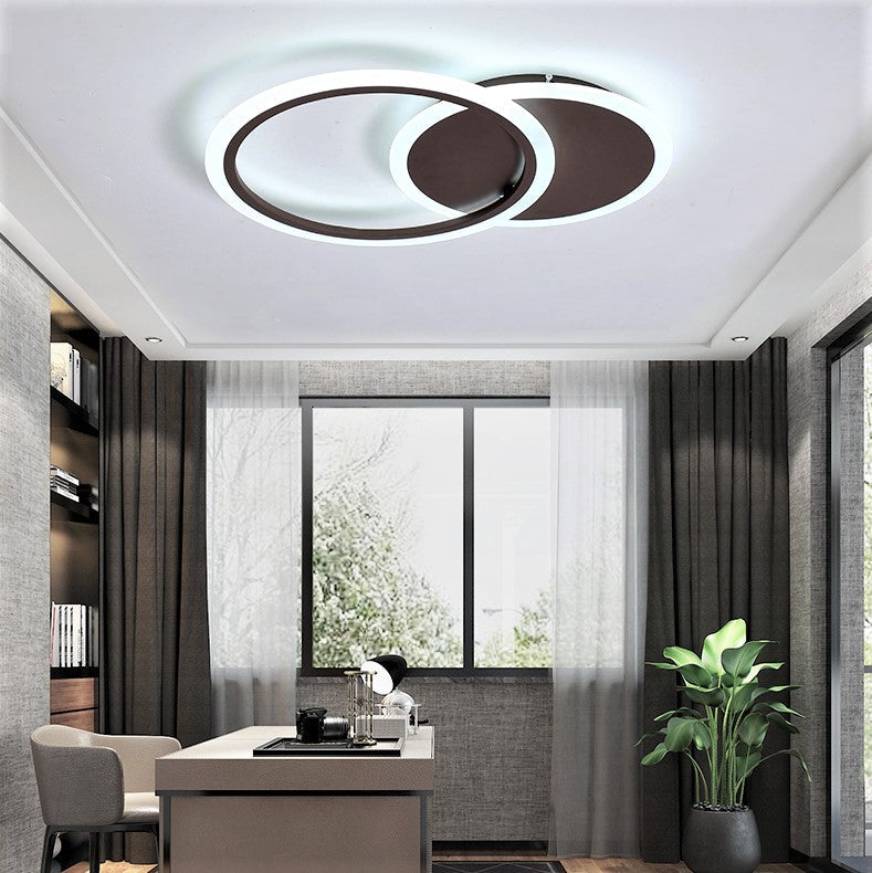 LED осветително тяло ONE CIRCLE BLACK Design Еквивалент 300W с дистанционно