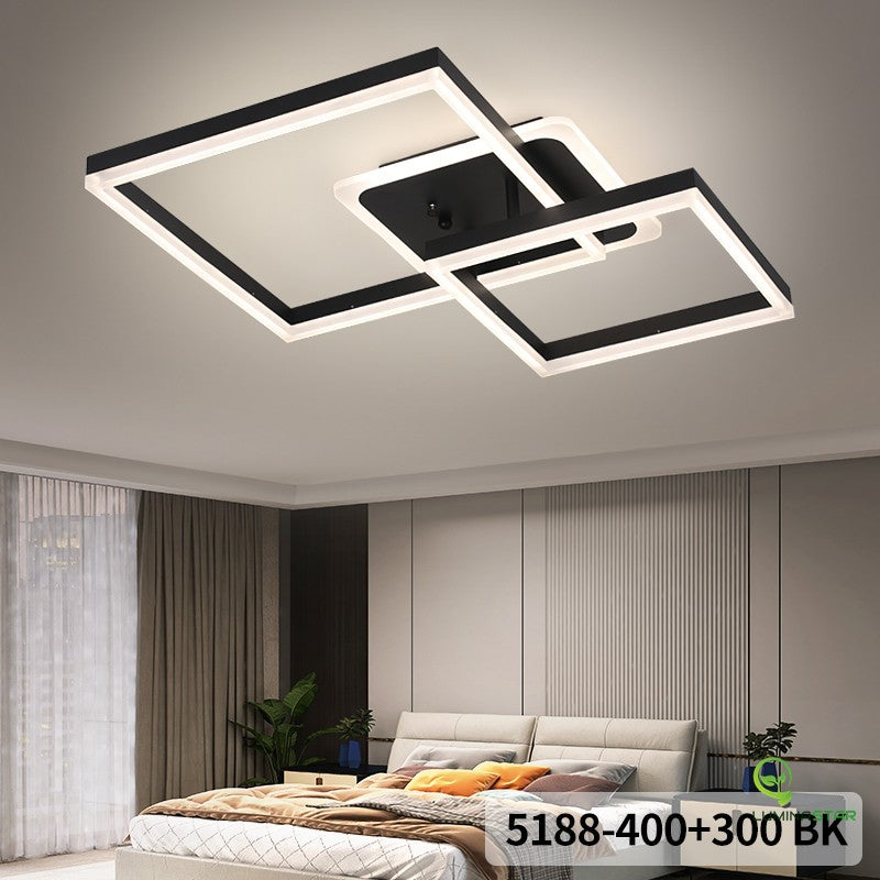 LED осветително тяло TWO SQUARE Black еквивалент 600W с дистанционно