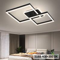 LED осветително тяло TWO SQUARE Black еквивалент 600W с дистанционно