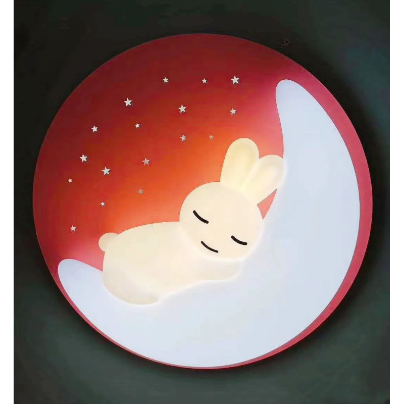 LED осветително тяло Pink Sleepy Bunny Еквивалент 300W Дистанционно