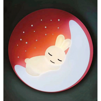 LED осветително тяло Pink Sleepy Bunny Еквивалент 300W Дистанционно