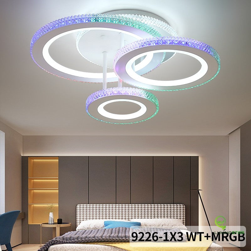 LED осветително тяло 100W 3 кръга RGB Digital еквивалент 300W с дистанционно