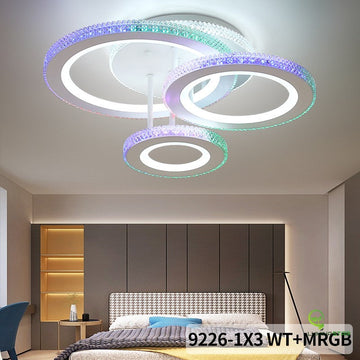 LED осветително тяло 100W 3 кръга RGB Digital еквивалент 300W с дистанционно