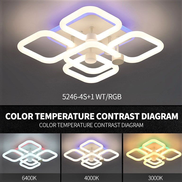 LED осветително тяло 172W SQUARE 4+1 RGB SMART с дистанционно