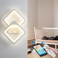 LED осветително тяло 1+1 Square Design бяло еквивалент 300W с дистанционно