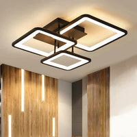LED осветително тяло Three Square кафяво, еквивалент 400W, с дистанционно