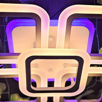 LED осветително тяло SQUARE 4+1 RGB ЕКВИВАЛЕНТ 400W 40cm Дистанционно