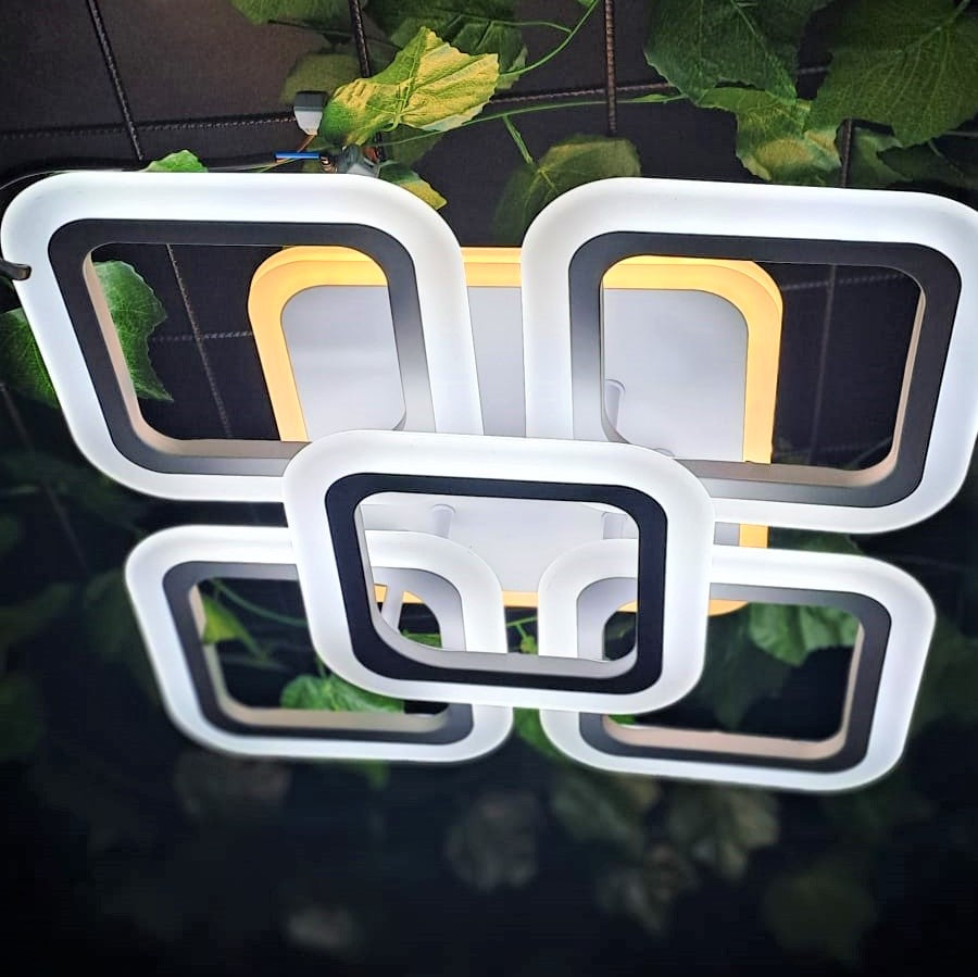 LED осветително тяло SQUARE 4+1 RGB ЕКВИВАЛЕНТ 400W 40cm Дистанционно