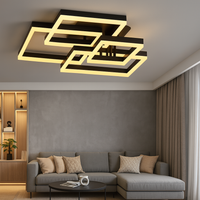 LED осветително тяло 184W Straight Angles Black с дистанционно, еквивалент 800W