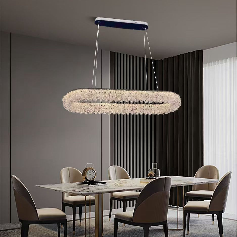 LED осветително тяло висящо Chrome Crystal Sponge 80x30cm Еквивалент 800W