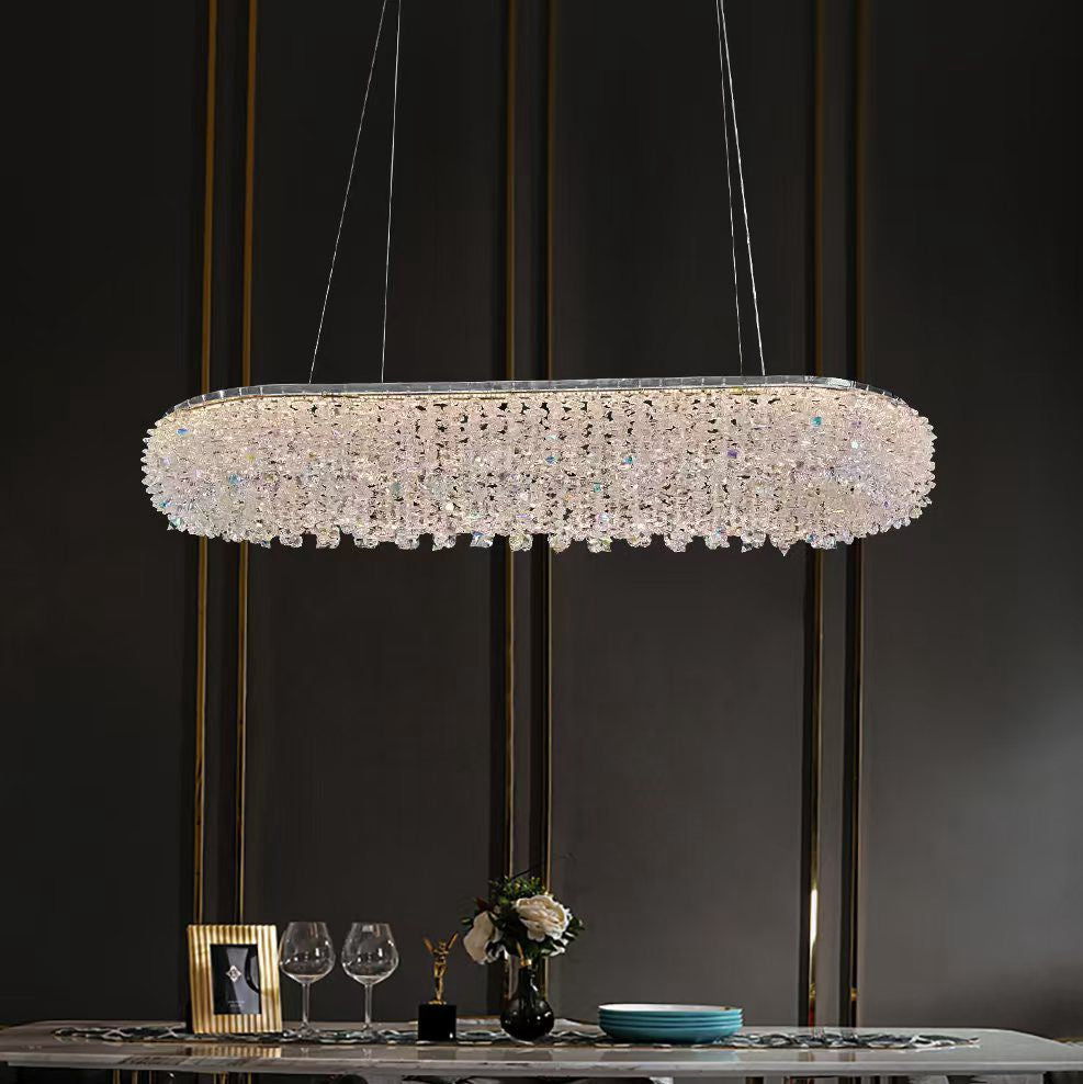 LED осветително тяло висящо Chrome Crystal Sponge 80x30cm Еквивалент 800W