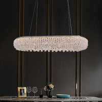 LED осветително тяло висящо Chrome Crystal Sponge 80x30cm Еквивалент 800W