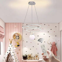 LED осветително тяло Sleepy Teddy за детска стая, еквивалент 500W, с дистанционно