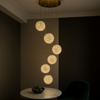 LED осветително тяло висящо Golden Sponge Deluxe 7 елемента еквивалент 800W