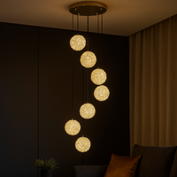 LED осветително тяло висящо Golden Sponge Deluxe 7 елемента еквивалент 800W